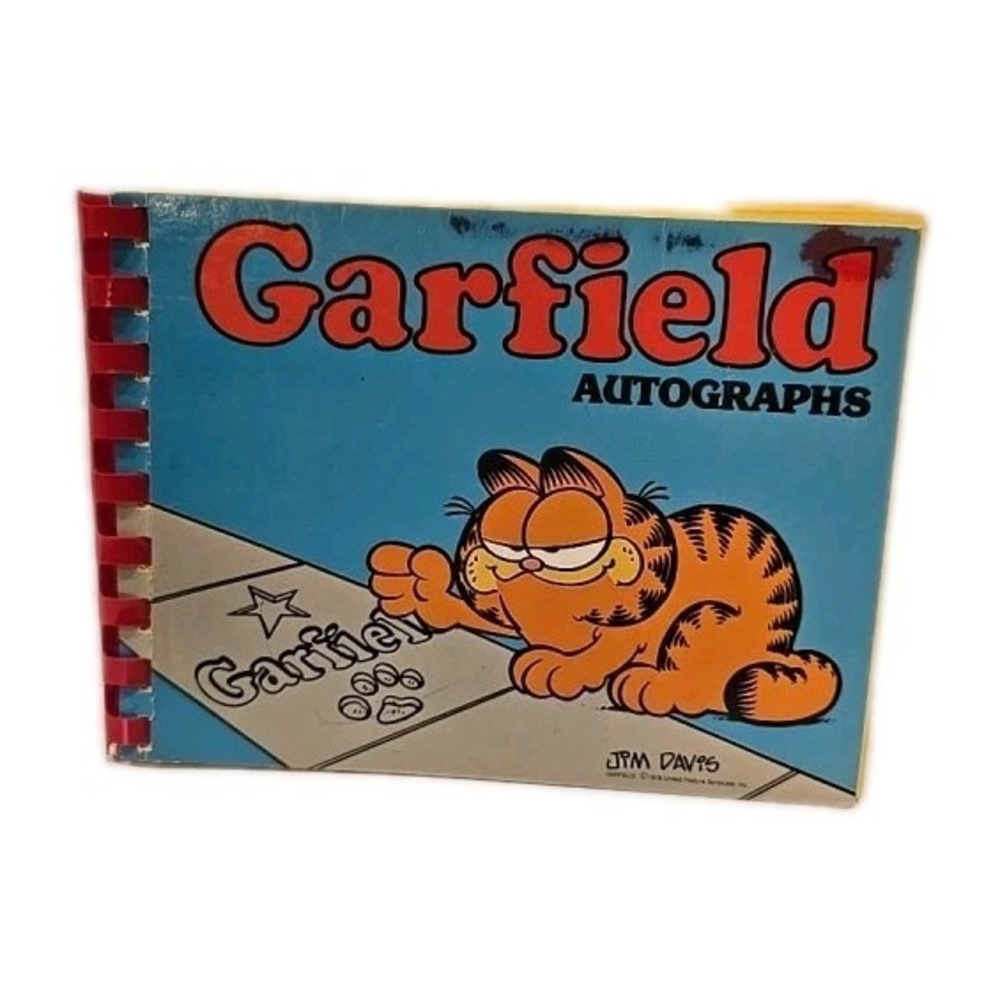 Vintage 1978 Garfield Autograph Book‎  Unused Yellow Pages Jim Davis Collectible